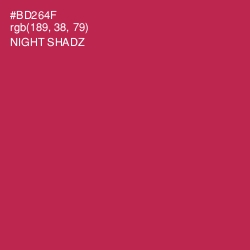 #BD264F - Night Shadz Color Image